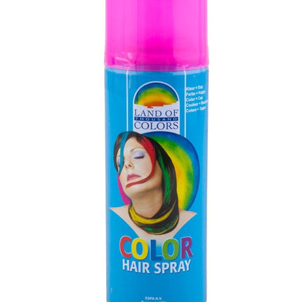 Haarspray in fluor roze
