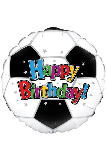 Folie-ballon voetbal Happy birthday 45.7cm