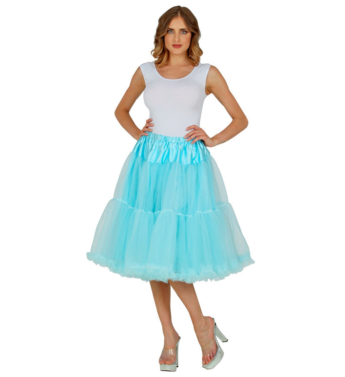Petticoat licht blauw tule 65cm