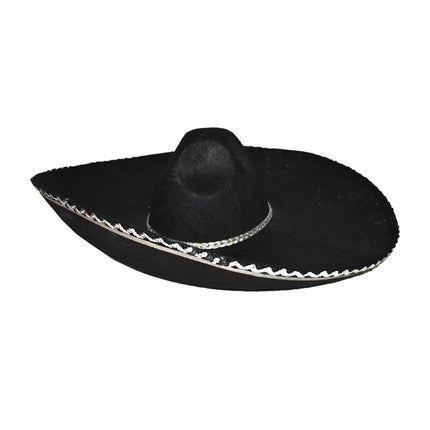 Mexicaanse sombrero hoed zwart