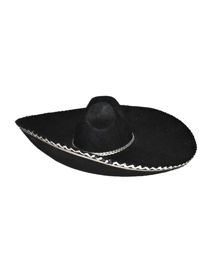 Mexicaanse sombrero hoed zwart
