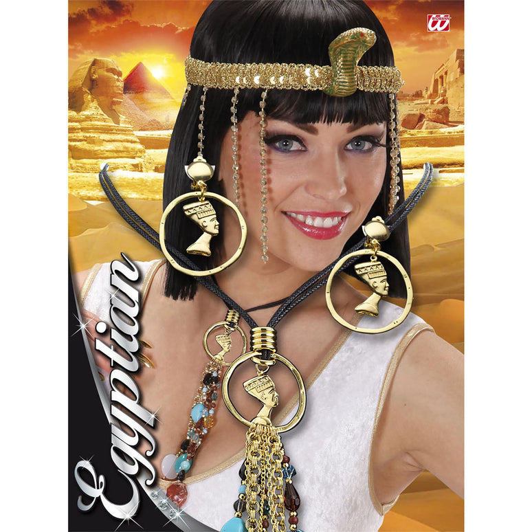 Cleopatra ketting met oorbellen Egypte