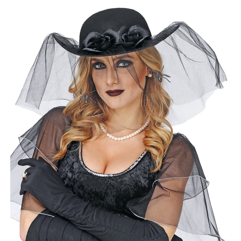 Halloween hoed zwarte weduwe