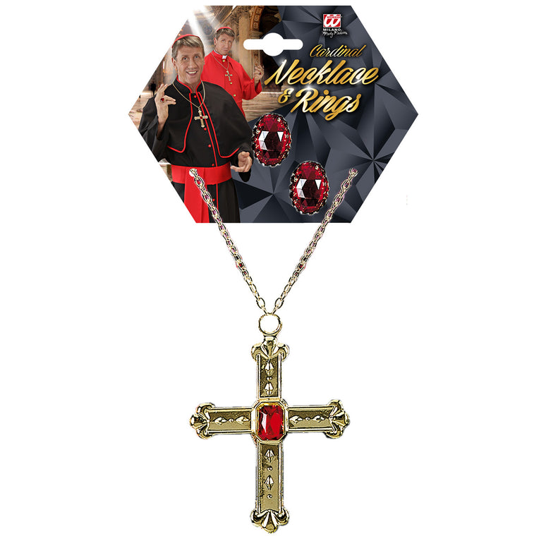 Kardinaal paus kruis met ringen