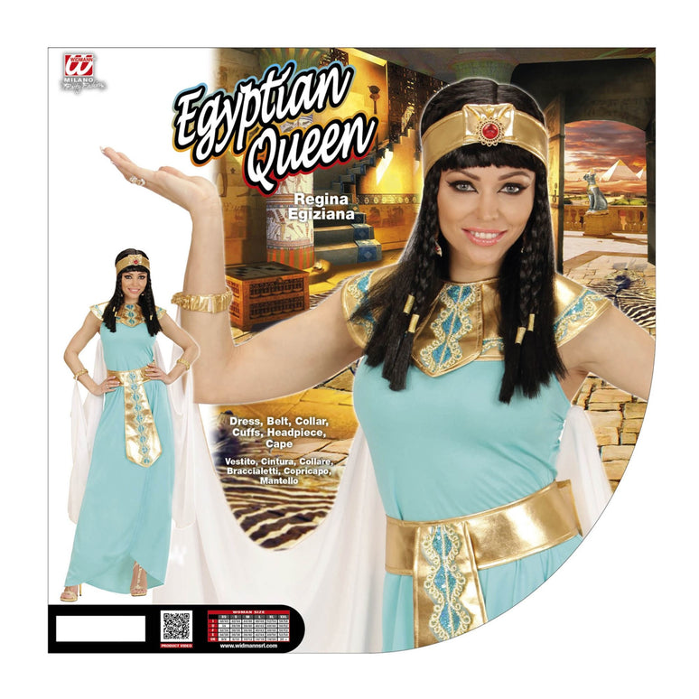 Blauwe Egyptische koninginnen jurkjes