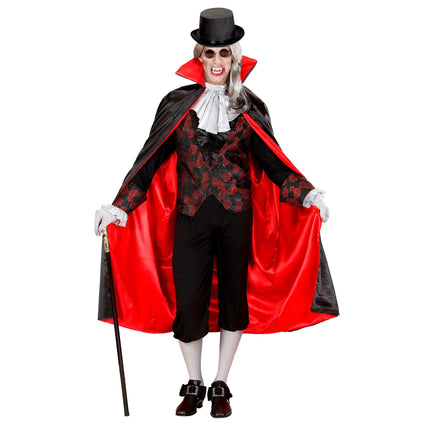 Dracula cape met kraag 135cm