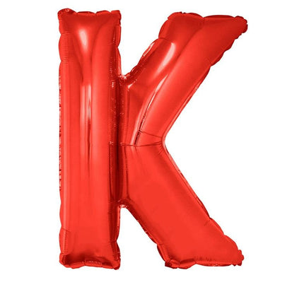 Grote folie ballon letter K Rood