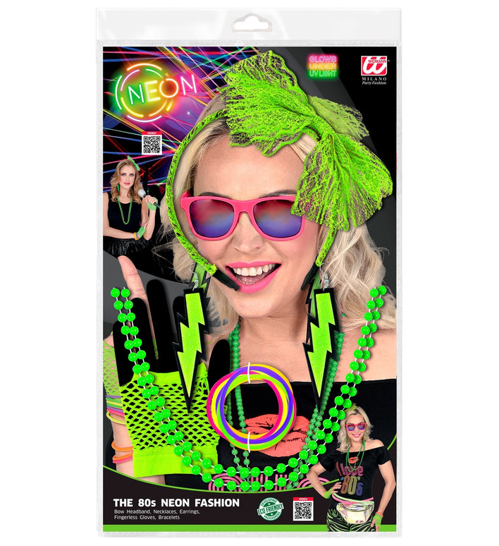 Disco verkleedset jaren 80 neon groen