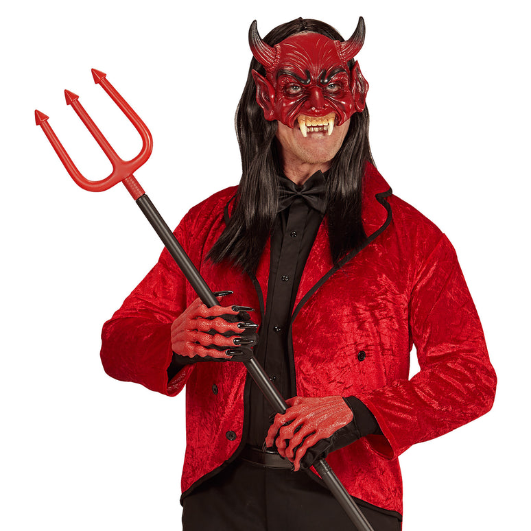 Kinloos masker duivel rood