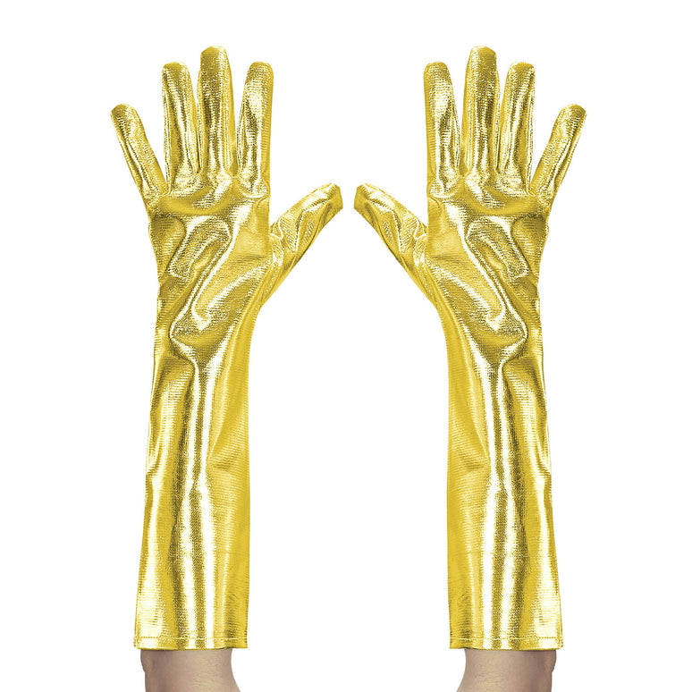 Gouden handschoenen lang