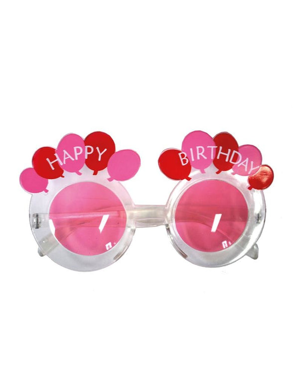 Roze bril happy birthday
