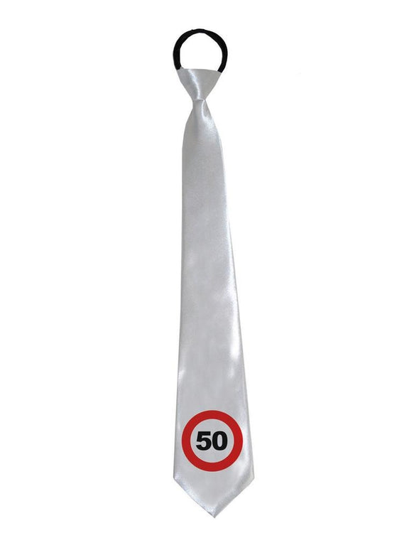 50 jaar stropdas met verkeersbord