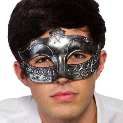 Gladiator oogmasker in antiek zilver