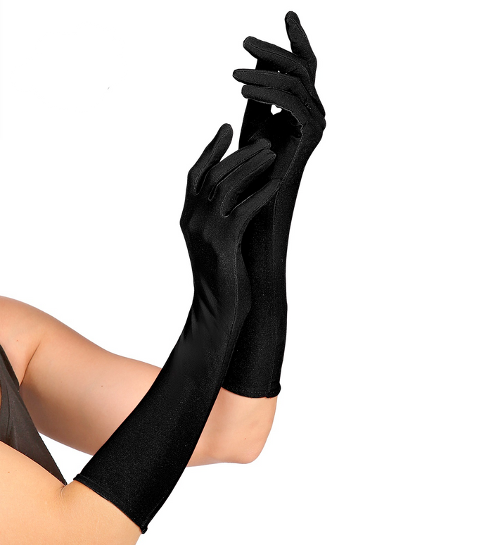 Handschoenen lycra 37cm zwart