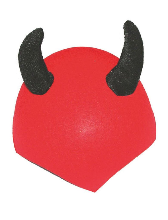 Rode hoed met zwarte duivel hoorntjes