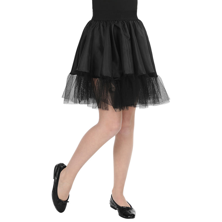 Zwarte petticoat kind one size