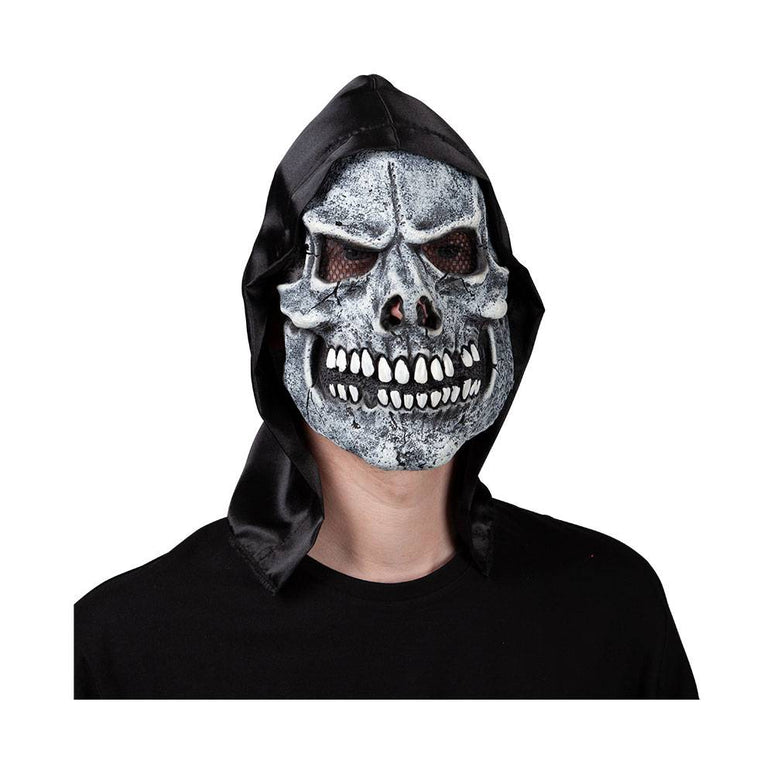 Skeleton grimreaper masker met hoofdbedekking