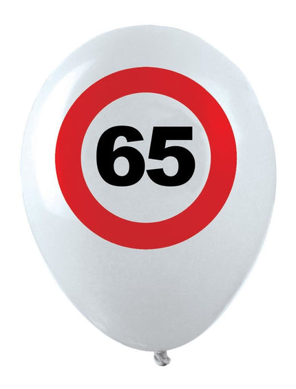 Ballonnen verkeersbord 65 jaar