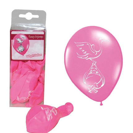 Baby roze ballonnen geboorte meisje