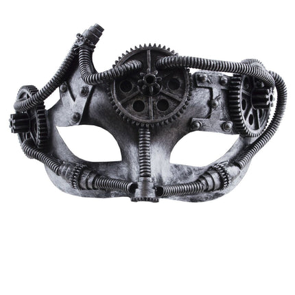 Steampunk masker met tandwiel