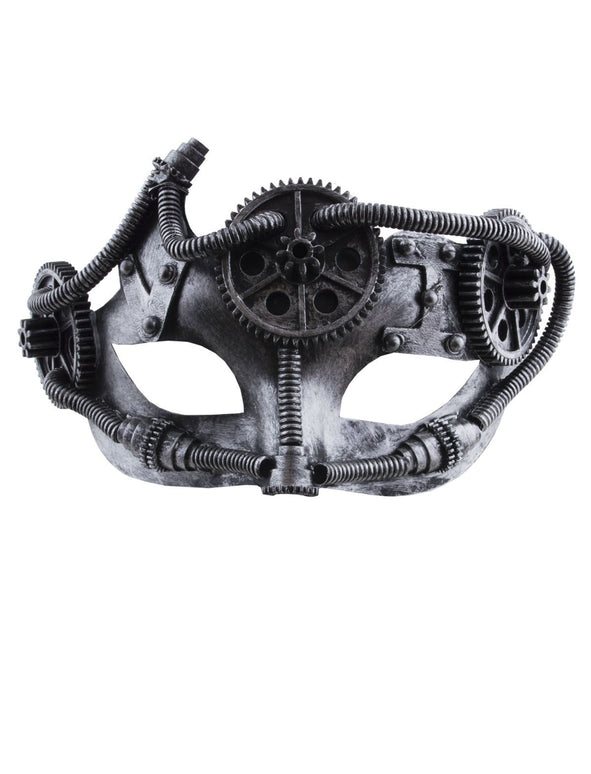Steampunk masker met tandwiel