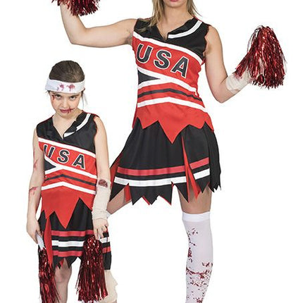 Zombie cheerleader pak meisje
