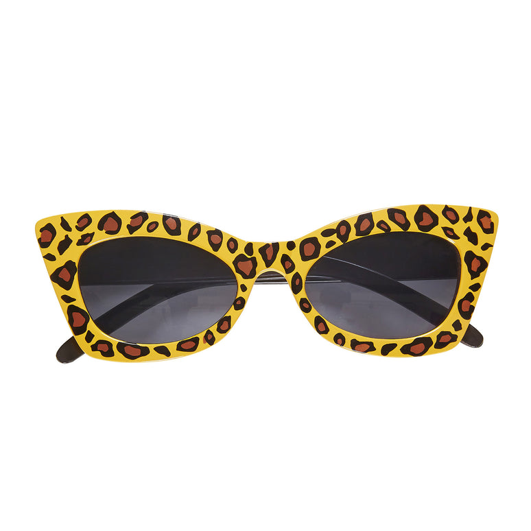 Retro luipaard brillen