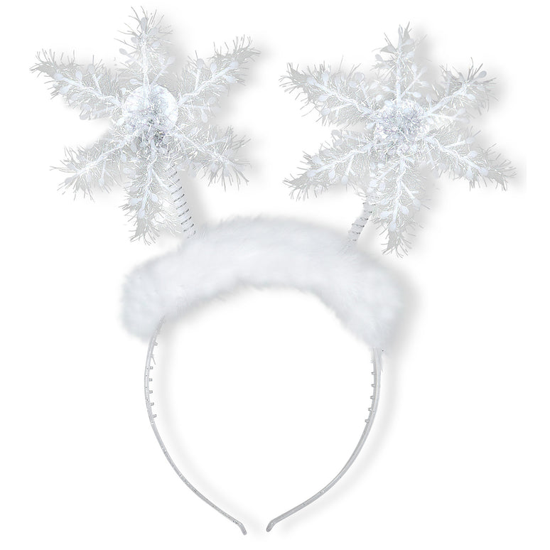 Haarband sneeuwvlokjes met pluche