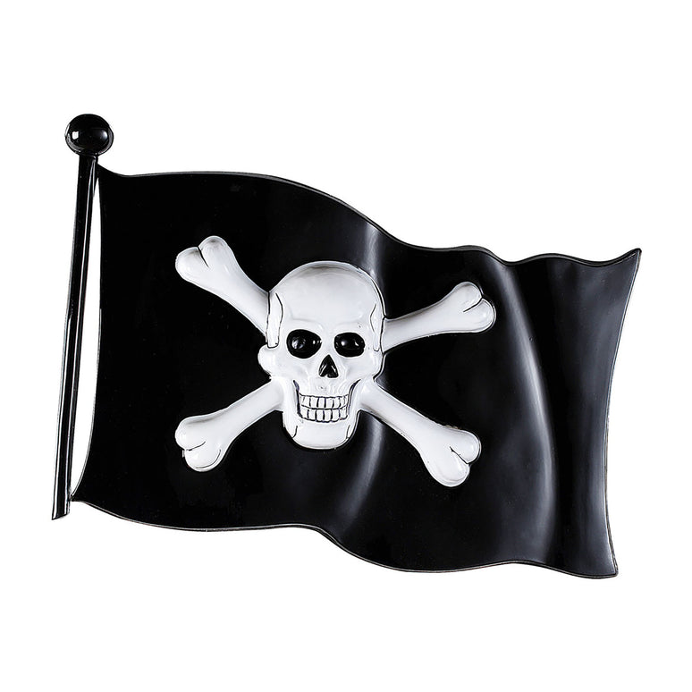 Piratenvlag met doodskop plastic