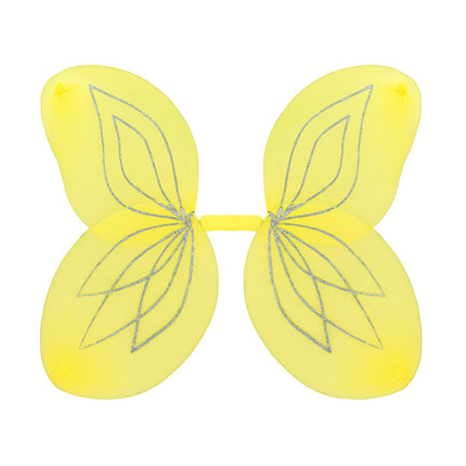 Vlindervleugels glitter geel kinderen