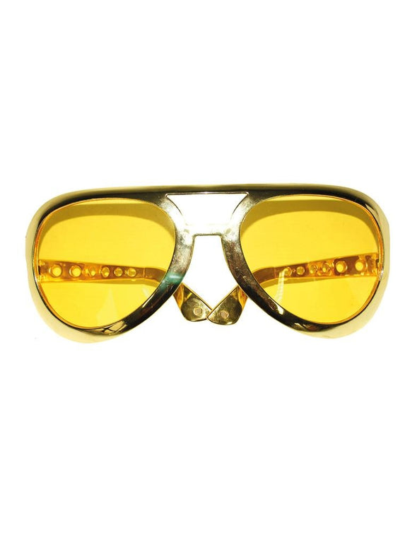 Jumbo Elvis bril met gele glazen 23cm