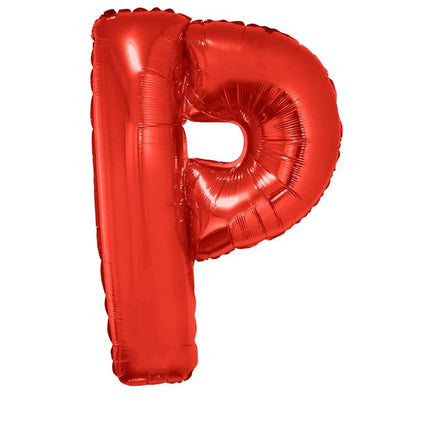 Grote folie ballon letter P Rood