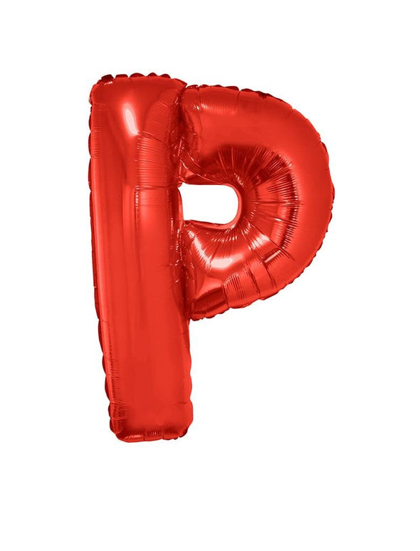 Grote folie ballon letter P Rood