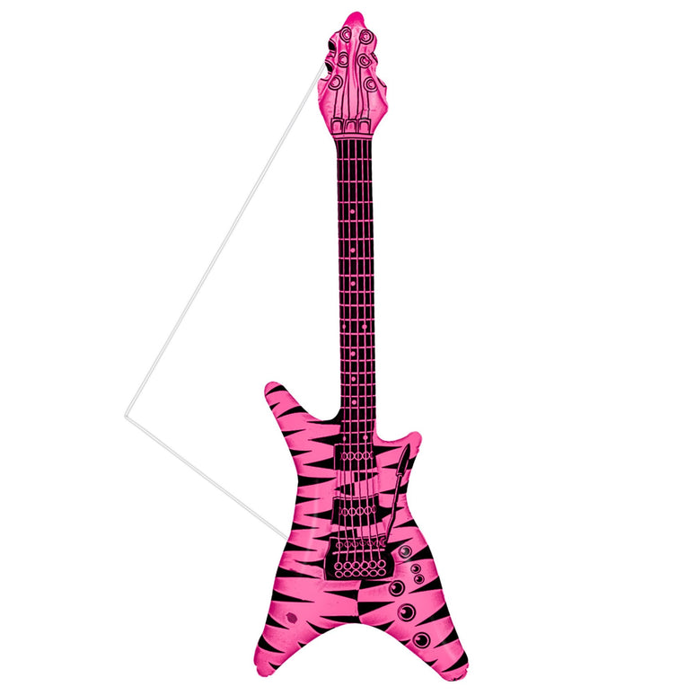 Opblaasbare rock gitaar roze