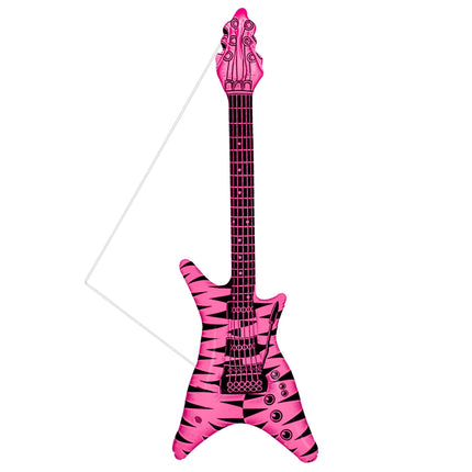 Opblaasbare rock gitaar roze