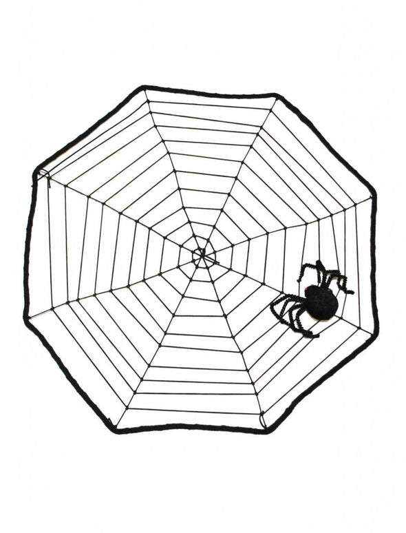 Spinnenweb  met zwarte spin