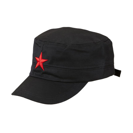 Pet communist zwart met rode ster