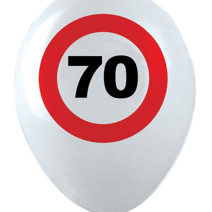 Ballonnen verkeersbord 70 jaar