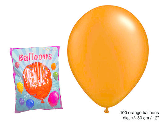 Oranje latex ballonnen 100st.