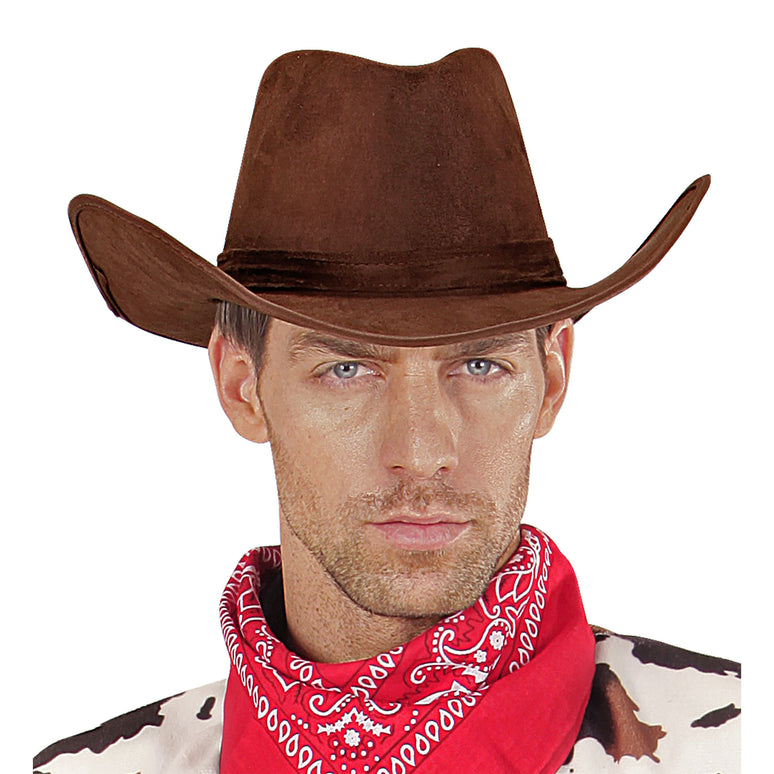Cowboyhoed suede bruin Texaans