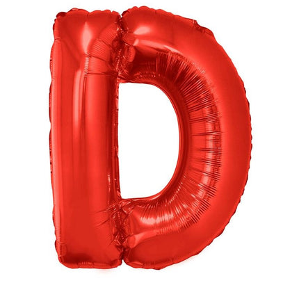 Grote folie ballon letter D Rood