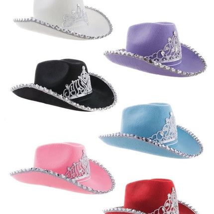 Cowboyhoed met kroon diverse kleuren