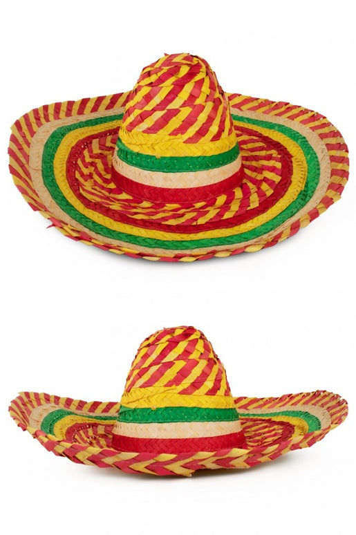 Sombrero Mexico rood geel groen