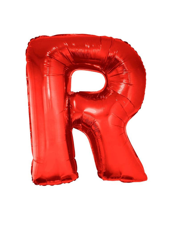 Grote folie ballon letter R Rood