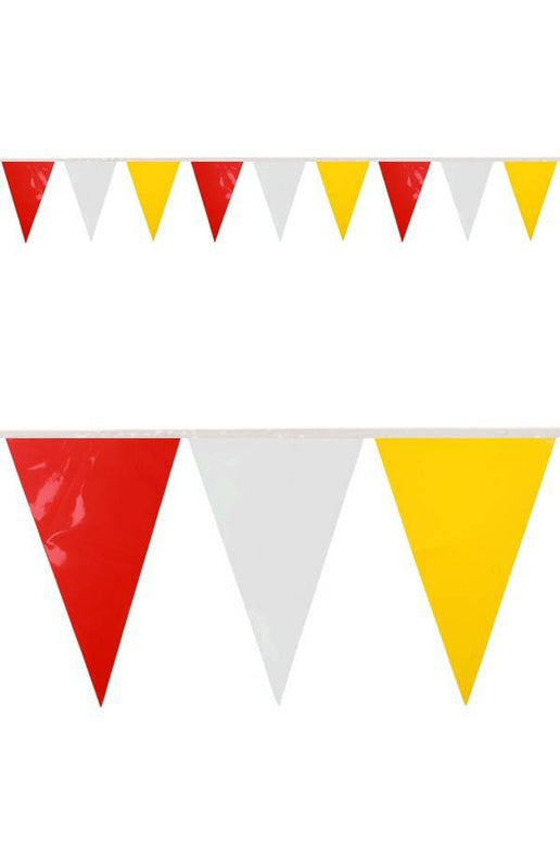 Mini vlaggenlijn rood/wit/geel 4 mtr
