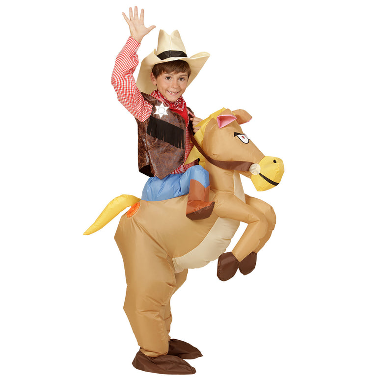 Opblaasbare cowboy paarden voor kids
