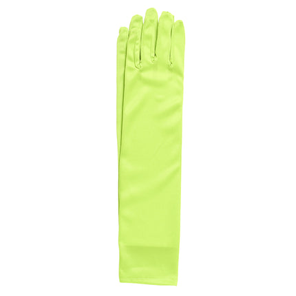 Groene handschoenen neon lang