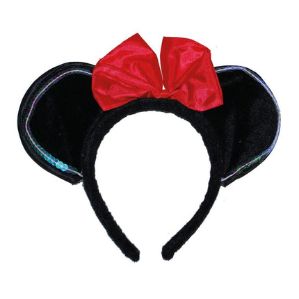 Hoofdband Minnie Mouse met knalrode strik