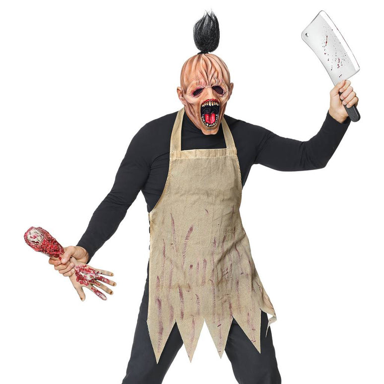 Schort zombie slager met masker