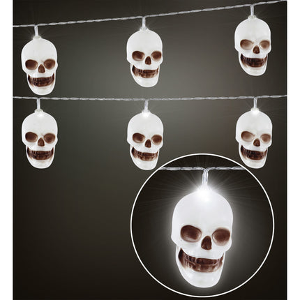 Lichtketting deco met schedels